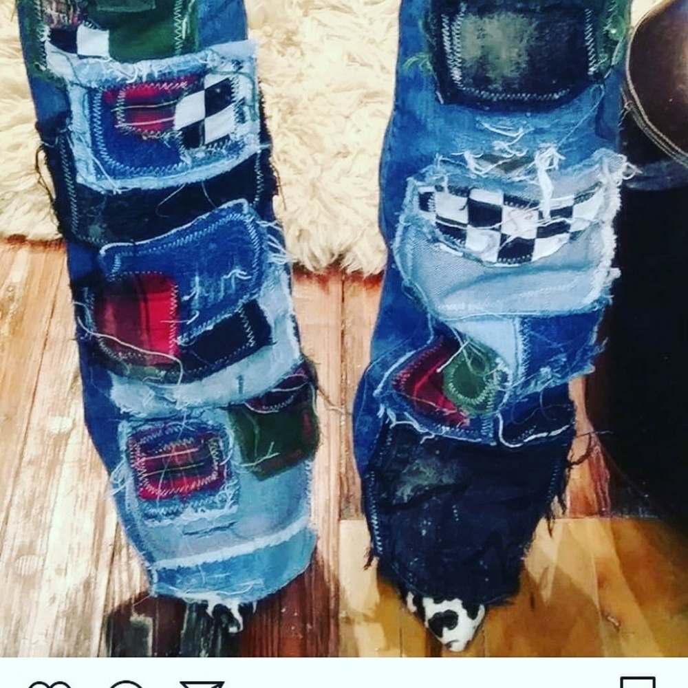 Custom Patchwork Jeans. All Sizes - image 4